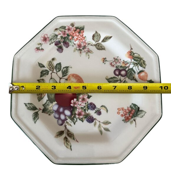 Johnson Brothers FRESH FRUIT Dinner Plates England Porcelain Octagonal Set Of 2 - Picture 10 of 13